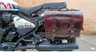 Fit For Royal Enfield Shotgun 650 Antique Brown Leather Pannier Bags with Mounting - SPAREZO